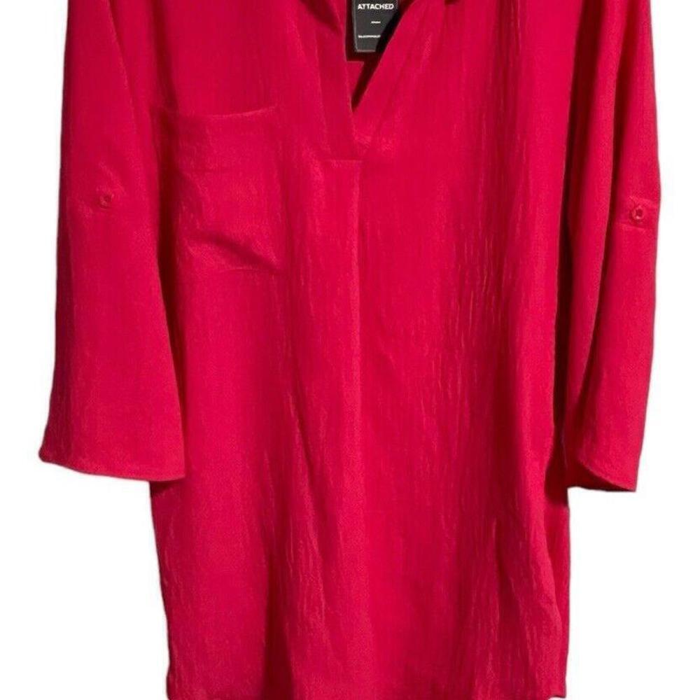Blooming Jelly Swim Cover Top Large Bright Pink V Neck